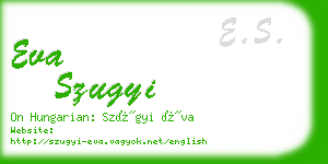 eva szugyi business card